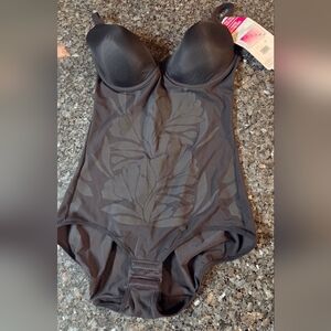 Black Floral One-Piece Swimsuit